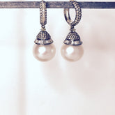 Pearl diamond earrings - abigailheche