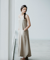 Long linen sundress (black) - abigailheche
