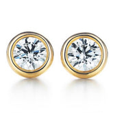 Diamond solitaire earrings - abigailheche