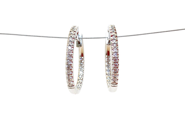 Diamond hoop earrings- CUSTOM ONLY
