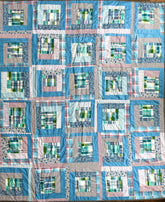 Quilt Around Americana madras Block - abigailheche