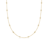 Diamond station chain necklace