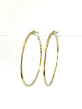 BIG Perfect gold skinny hoop earrings