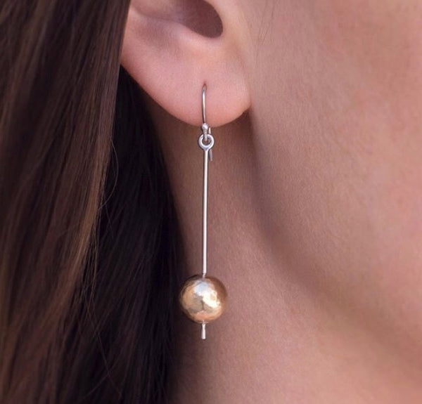 Gold silver icepick earrings