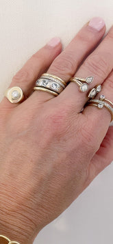 18k diamond pinky Ring