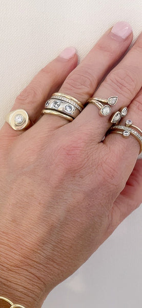 Diamond pinky ring band Outlet