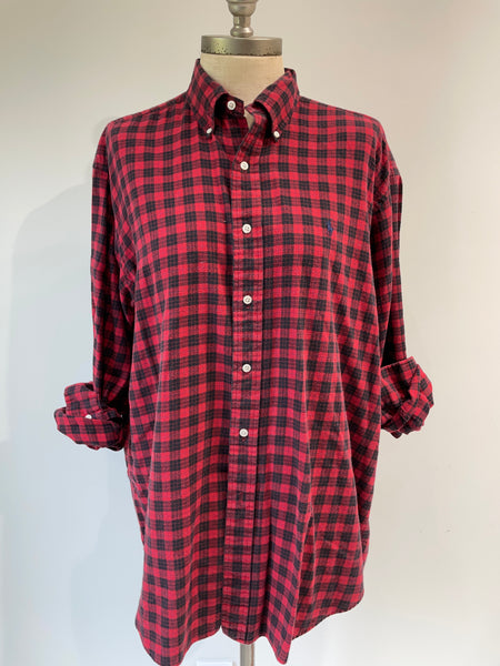 Flannel shirt Shacket red- black