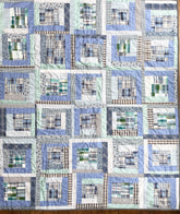 Quilt Around the Madras Block blues - abigailheche