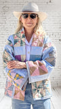 Quilt coat jacket "pinwheel parade"