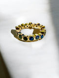 Blue sapphire  eternity 14k ring