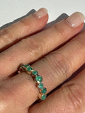 Emerald "bubble" 14k ring