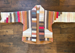 Quilt Jacket  “ log cabin grande” OSFM - 3X and/or tall.