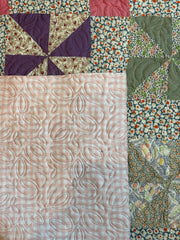 Baby girl Quilt ,pink pinwheels!
