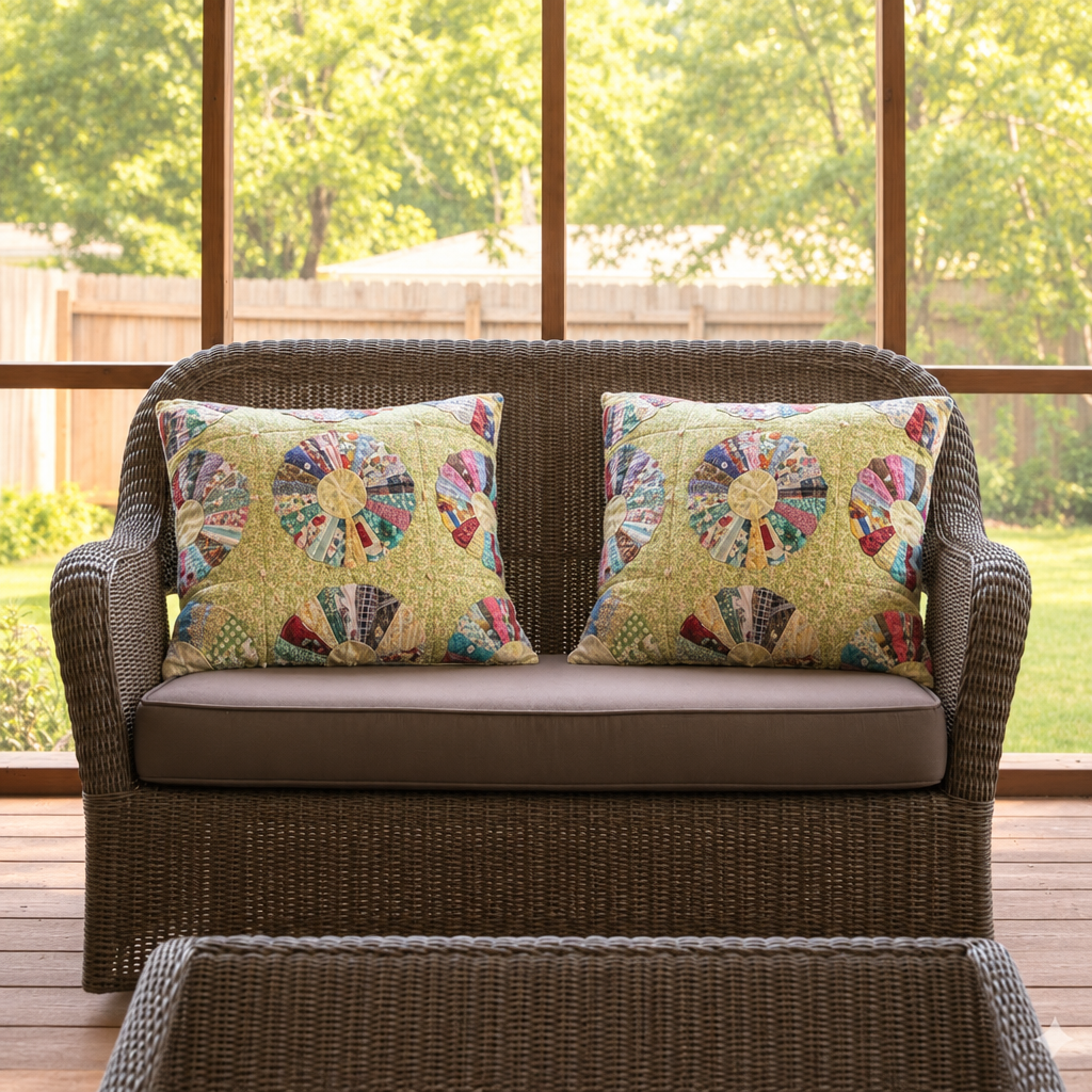Pillows vintage quilt 18 x 24 set of 2