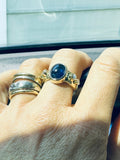 Blue Sapphire diamond ring