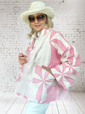 Quilt coat jacket vintage "pretty in pink"