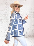 NEW STYLE Quilted Market Jacket  "bubble blues"