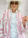 Quilt coat jacket vintage "pretty in pink"