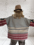 Quilt coat jacket "USA" OOAK , OSFM