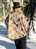 Quilt coat jacket "get to the point" ooak