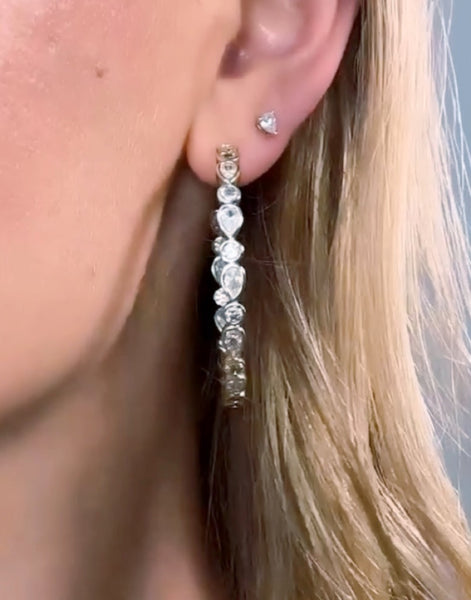 Fancy fun Diamond Hoop earrings
