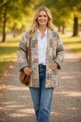 Quilt Jacket  “Sage cottage ” OSFA up to 3X