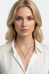18k diamond cube pendant with sterling chain