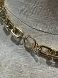 Large link gold necklace