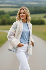 Quilt Jacket  “ lilac & lace" OSFM