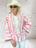 Quilt coat jacket vintage "pretty in pink"