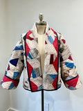 Quilt coat jacket "get to the point" ooak