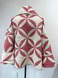 Quilt coat jacket , vintage Rose, OOAK