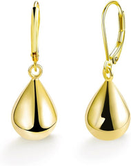 Golden drop earrings