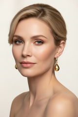 Golden drop earrings