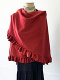 Red Shawl ruffle wrap