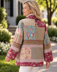 Quilt Jacket  “Cranberry Manor ” OSFA -up to 3X