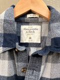 Blues and gray flannel shacket