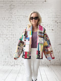 Quilt coat jacket "crazy color"