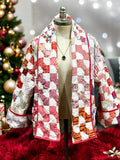 Quilt coat jacket "put a bow on it" ooak