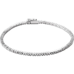 14K  1 CTW Natural Diamond Line 7" Bracelet