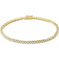14K  1 CTW Natural Diamond Line 7" Bracelet