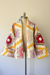 Coming soon. Quilt Jacket  “ red ruffle ruse” OSFM