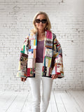 Quilt coat jacket "crazy color"