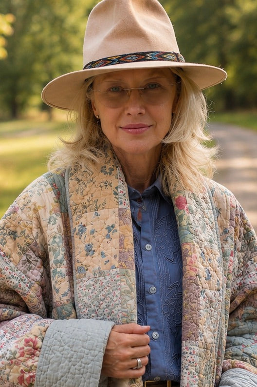Quilt Jacket  “Sage cottage ” OSFA up to 3X