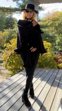 Black Shawl ruffle wrap