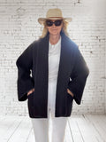 Quilt coat jacket " black is back! " m- lg or tall