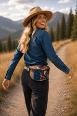 Vintage quilt Crossbody bag- mountain gear