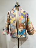 Quilt coat jacket "buttons & bow ties"