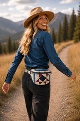 Vintage quilt Crossbody bag-stellar stars two