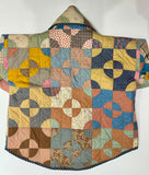 Quilt coat jacket "buttons & bow ties"